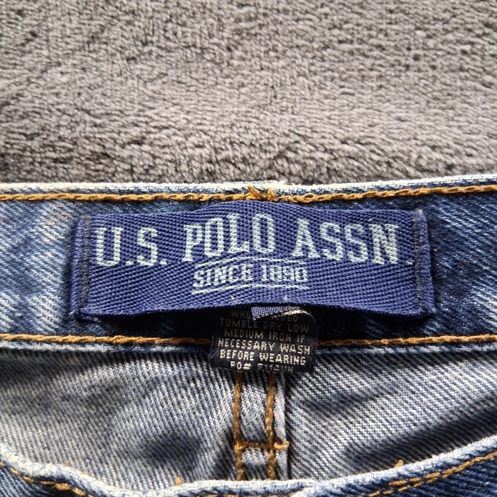 US Polo Assn Jeans Mens 36x28 Blue Straight Leg Medium Wash Denim 3072
